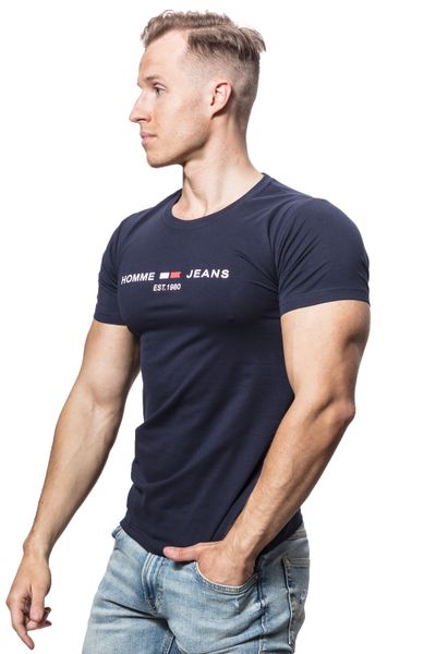 Homme Jeans T-Shirt Navy Jerone