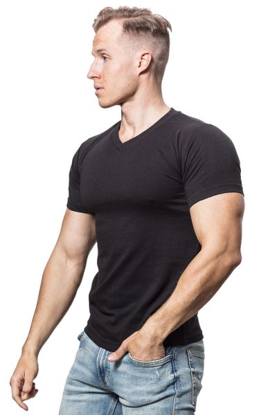 Sam Black V-Neck T-Shirt Black Jerone