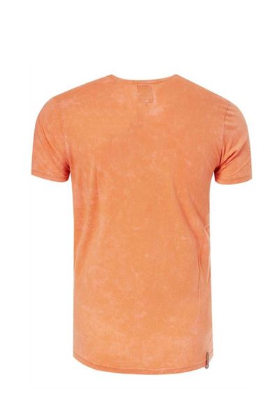 Orange V-Neck Button Shirt Rusty Neal