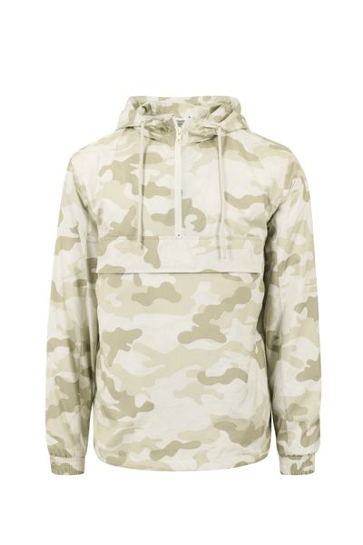 Camo Pull Over Sand Windbreaker