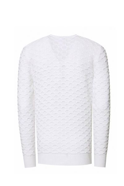 White Structured Light Knit Rusty Neal