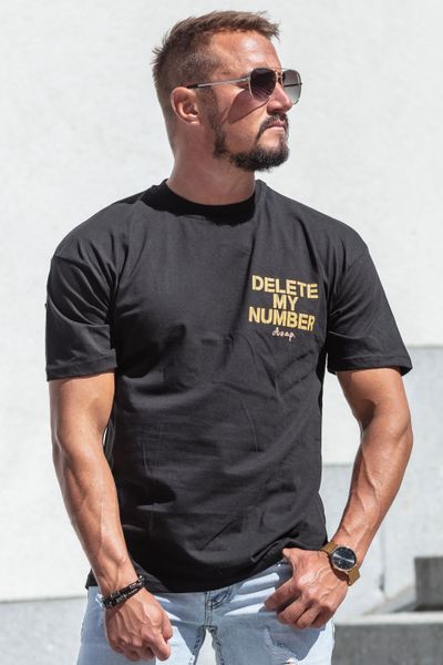 Delete My Number Black T-Shirt AARHON