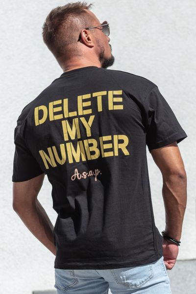 Delete My Number Black T-Shirt AARHON Delete My Number Black T-Shirt AARHON