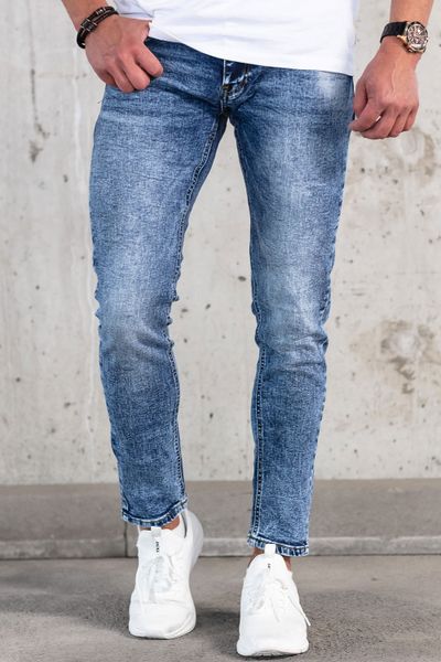 Skinny Fit Washed Blue Jeans L32 JERONE Skinny Fit Washed Blue Jeans L32 JERONE