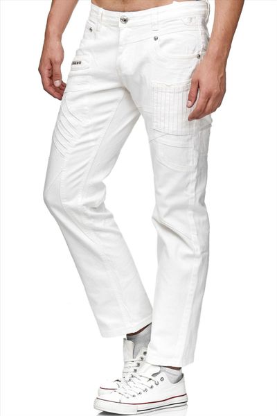 White jeans with embroidery L32 JERONE White jeans with embroidery L32 JERONE