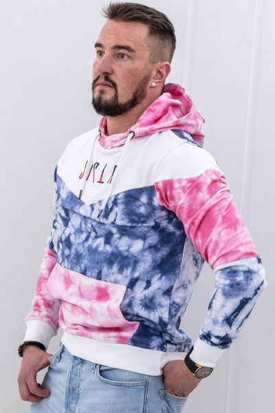 batik dyed men's hoodie