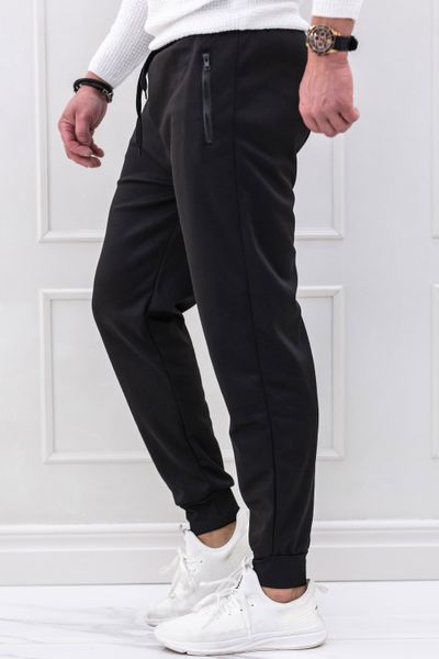 men's black sweatpants with zip pockets