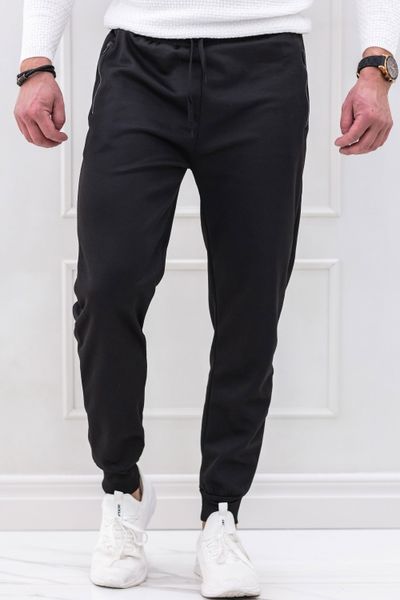 Black Joggers with Zipper Pockets JERONE Black Joggers with Zipper Pockets JERONE
