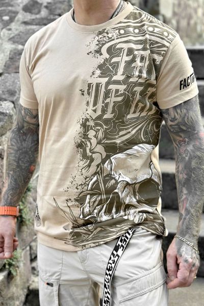 Men's rock spiritual t-shirt with back print