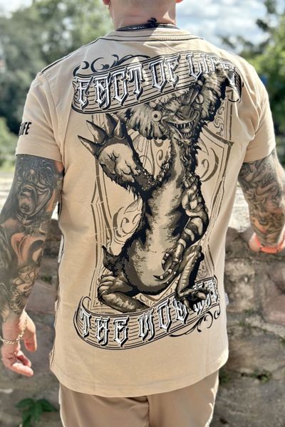 Men's rock spiritual t-shirt with back print