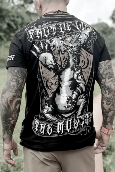 Men's rock spiritual t-shirt with back print