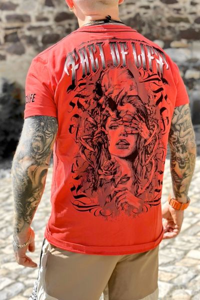 Sinner Red T-Shirt Fact Of Life Sinner Red T-Shirt Fact Of Life