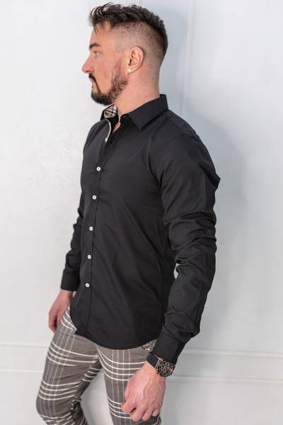 Tartan check shirt Black Jerone