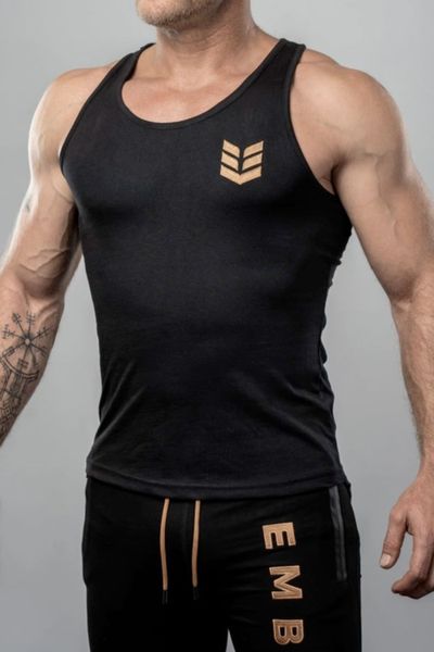 Men's Form-Fitting Black Tank Top Empire Embodied Men's Form-Fitting Black Tank Top Empire Embodied