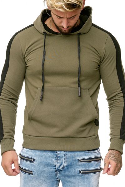 green hoodie men