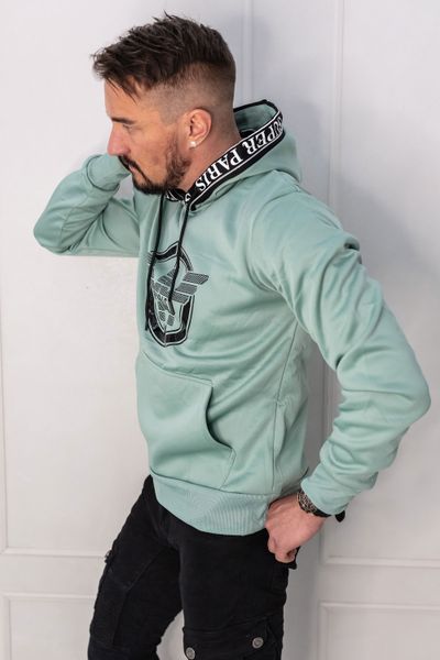 Salvia Green Paris Hoodie Printed Jerone