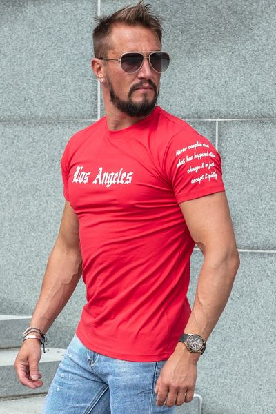 Los Angeles Elastic Red T-Shirt Jerone