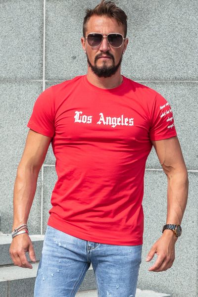 Los Angeles Elastic Red T-Shirt Jerone