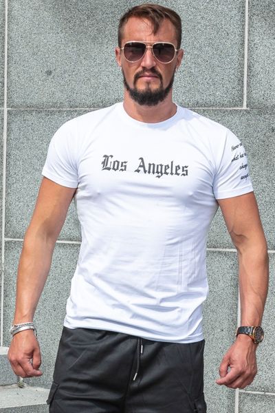 White Los Angeles Stretch T-shirt Jerone