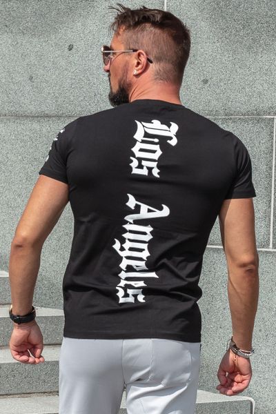Black Los Angeles Stretch T-shirt Jerone