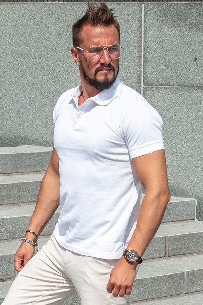 White Essential Polo Shirt Jerone