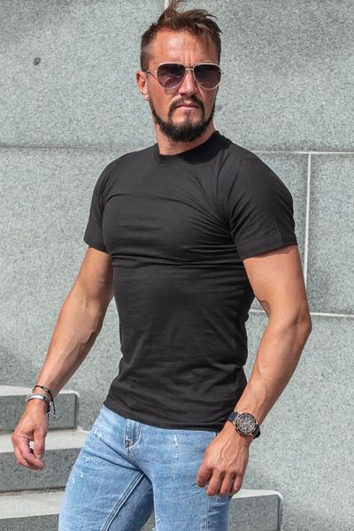 Black Basic Crew Neck T-Shirt