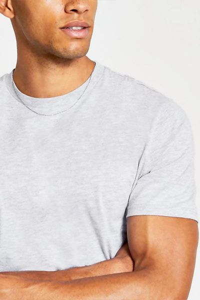 Gray Basic Crew Neck T-Shirt