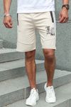 LA beige college shorts with zip pockets JERONE