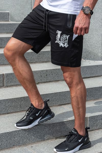 LA black college shorts with zip pockets JERONE