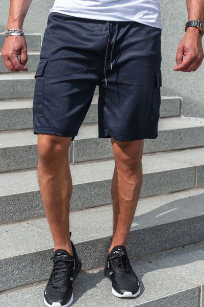 Dark blue men's college shorts Dark blue men's college shorts