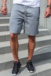 Gray college shorts with zip pockets