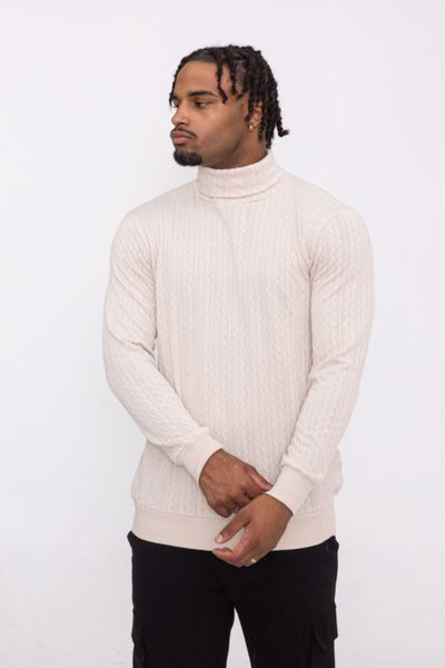 Crochet knit turtleneck sweater AARHON Crochet knit turtleneck sweater AARHON