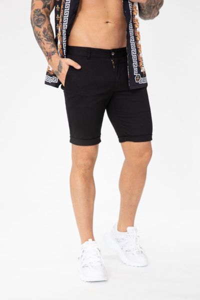 Men's black stretchy smart shorts JERONE Men's black stretchy smart shorts JERONE