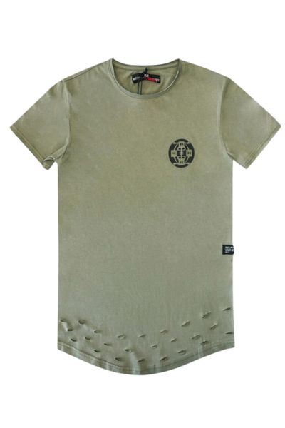 Green oversize t-shirt with back print RUSTY NEAL Green oversize t-shirt with back print RUSTY NEAL