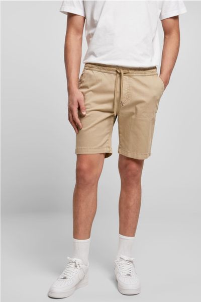 Stretch Twill Joggshorts Beige URBAN CLASSICS