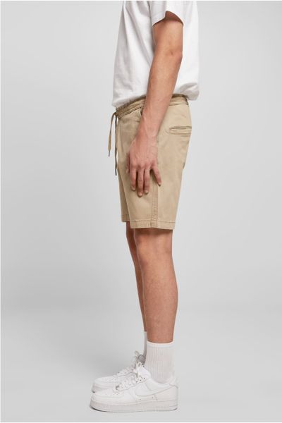 Stretch Twill Joggshorts Beige URBAN CLASSICS