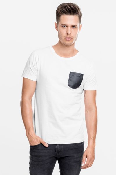 Synthetic Leather Pocket Tee Urban Classics