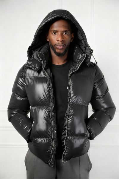 Shiny hooded puffer jacket Jerone