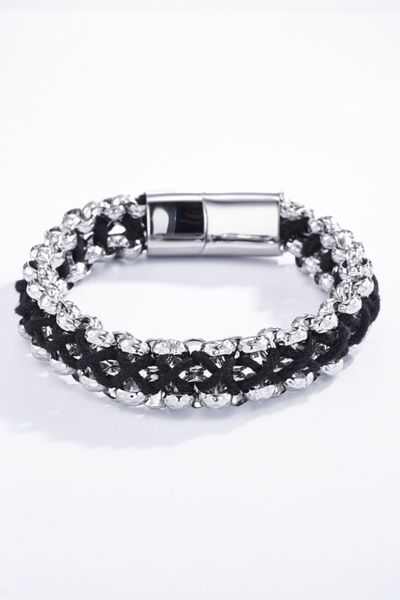 Braided bracelet silver-colored JERONE JEWELLERY