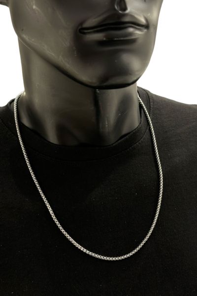 Silver-colored chain 60cm JERONE JEWELLERY