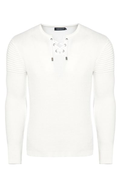 Men's white lightweight stretch knit Carisma Men's white lightweight stretch knit Carisma