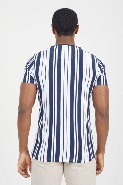 Blue and white striped T-shirt BRAVE SOUL