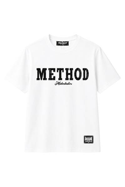 Method T-shirt white with rhinestones JERONE