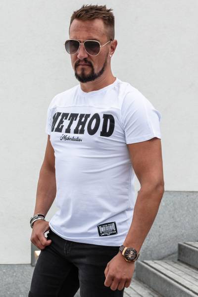 Method T-shirt white with rhinestones JERONE