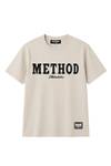 Method T-shirt beige with rhinestones JERONE
