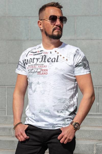 White printed t-shirt RUSTY NEAL