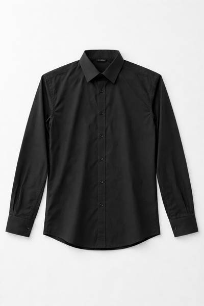 Slim Fit Stretch black dress shirt JERONE