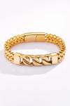 Gold-tone bracelet with plate JERONE JEWELLERY