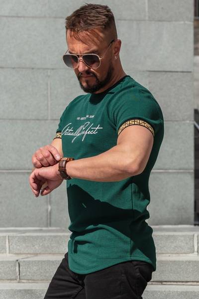 Jules green textured T-shirt JERONE