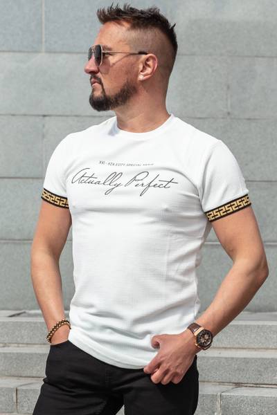 Jules white textured t-shirt JERONE